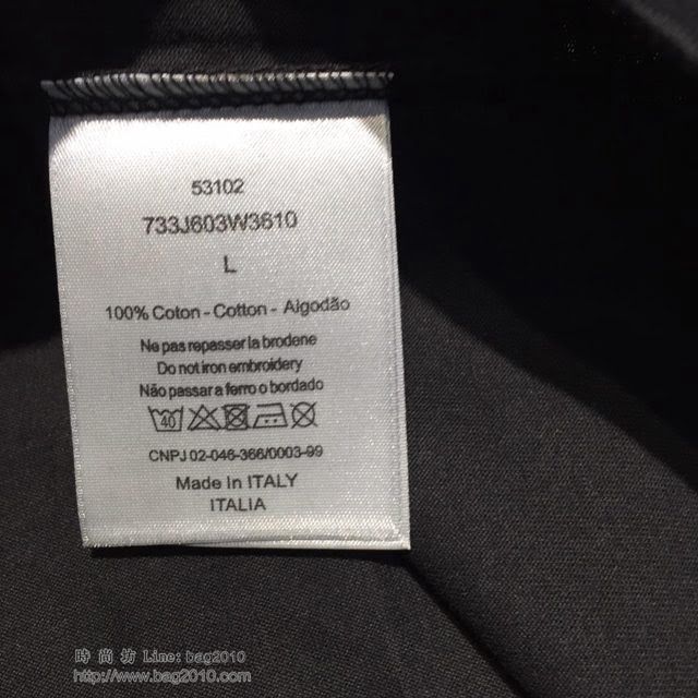 Dior夏裝T恤 19春夏新款 迪奧短袖 黑色短袖  tzy1741